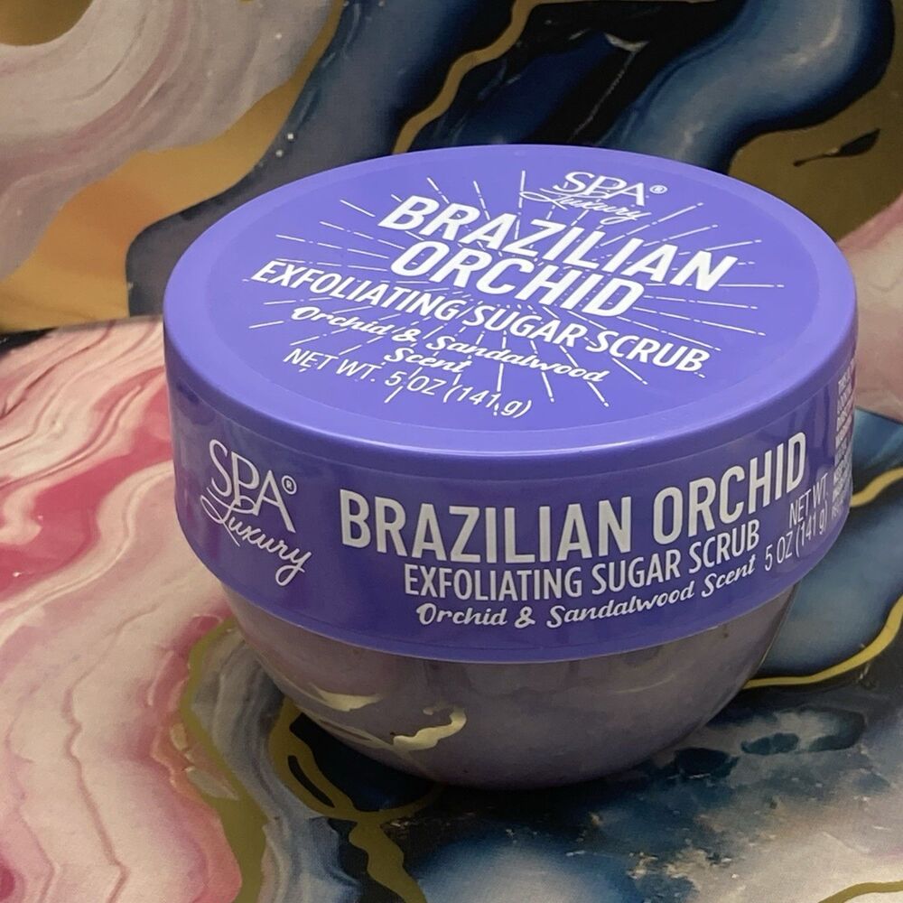 Spa Luxury Brazilian Orchid Exfoliating Sugar Body Scrub Orchid Sandalwood 5 oz